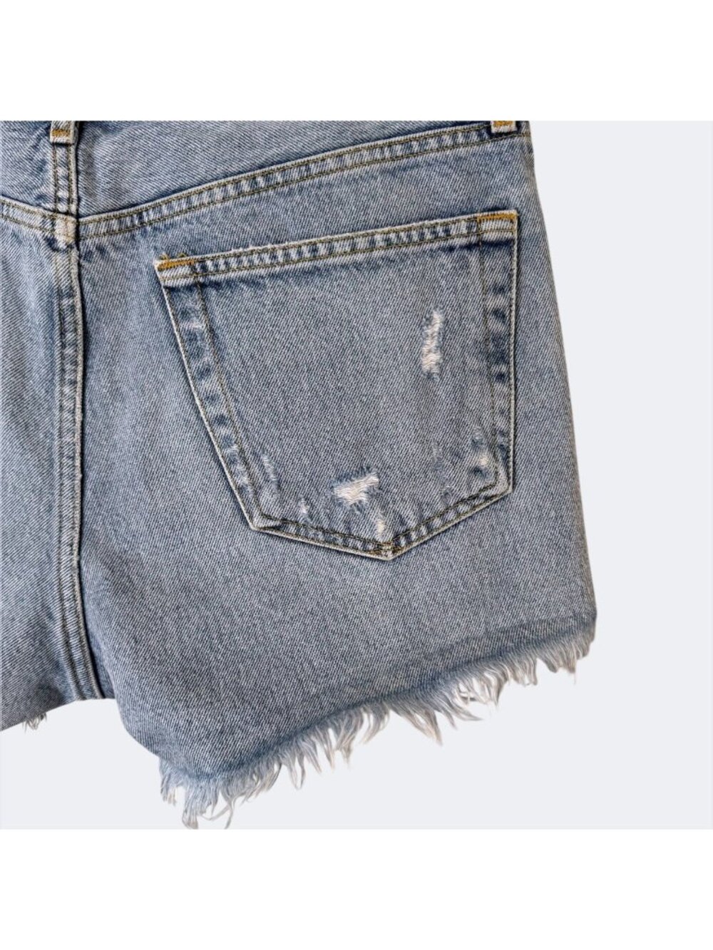 Agolde Parker Vintage Cut-Off Denim Short Women's 27 High-Rise Distressed - Picture 7 of 11